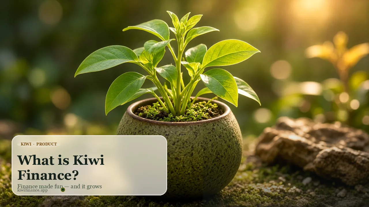 Growing plant still-life — what is Kiwi Finance