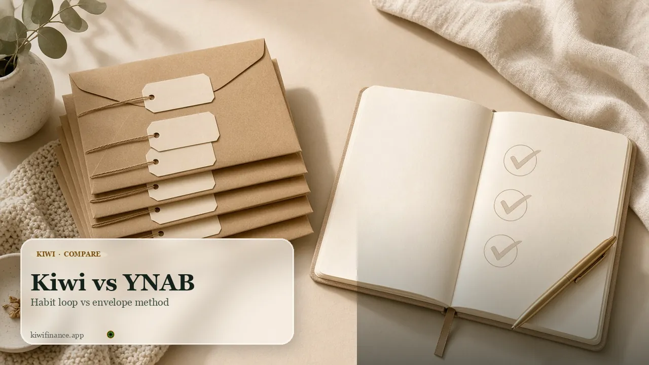Cash envelopes vs check-in journal — Kiwi vs YNAB